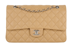 Medium Classic Double Flap, Beige, Lambskin, 26970204 (2018-19), 3*